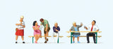 Preiser 10700 HO/OO Gauge In the Beer Garden (6) Exclusive Figure Set