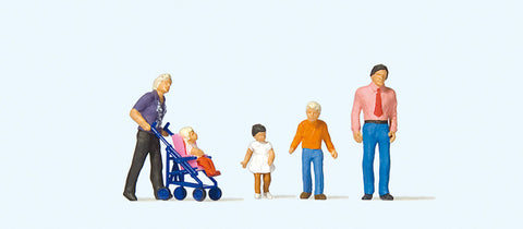 Preiser 10721 HO/OO Gauge Family Outing (5) Exclusive Figure Set