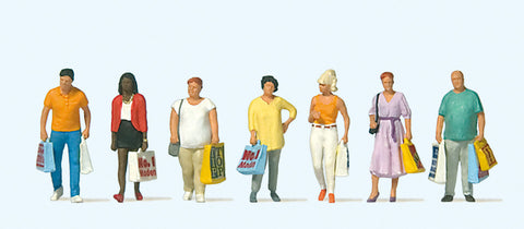 Preiser 10737 HO/OO Gauge Shoppers (7) Exclusive Figure Set