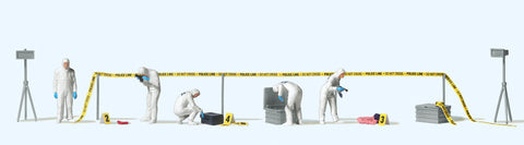 Preiser 10800 HO/OO Gauge US/GB Crime Scene Investigation (5) Exclusive Figure Set