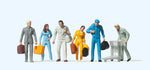 Preiser 14000 HO/OO Gauge Walking Passengers (6) Standard Figure Set