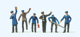 Preiser 14013 HO/OO Gauge Railway Yard Workers (6) Standard Figure Set