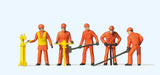 Preiser 14035 HO/OO Gauge Track Workers (5) Standard Figure Set