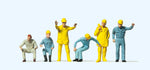 Preiser 14128 HO/OO Gauge Crane Personnel (6) Standard Figure Set