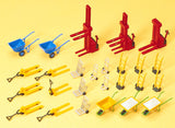 Preiser 17107 HO/OO Gauge Forklifts/Pallet Trucks/Sack Barrows/Wheelbarrows Kit