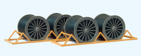 Preiser 17117 HO/OO Gauge Cable Drums/Transport Rack Kit