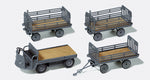 Preiser 17122 HO/OO Gauge DB Electric Vehicle & Carts (3) Kit
