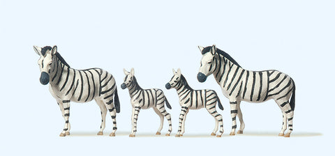 Preiser 20387 HO/OO Gauge Circus Zebras (4) Figure Set