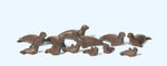 Preiser 20395 HO/OO Gauge Circus Seals (12) Figure Set
