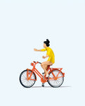 Preiser 28181 HO/OO Gauge Look no Hands! Cyclist Figure