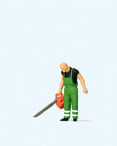 Preiser 28188 HO/OO Gauge Leaf Blower Figure