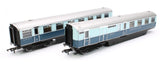 Hornby R40226 OO Gauge LNER, Coronation Open Third & Brake Third Articulated Coach Pack - Era 3
