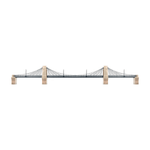 Hornby R8008 OO Gauge Grand Suspension Bridge