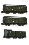 Roco 6200130 HO Gauge DR B3/B/Pw3 Branch Line Coach Set (3) III