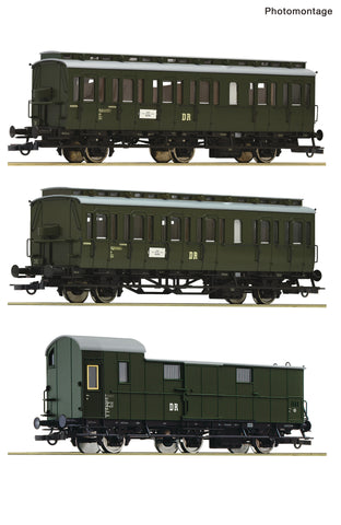 Roco 6200130 HO Gauge DR B3/B/Pw3 Branch Line Coach Set (3) III