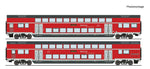 Roco 6200145 HO Gauge DBAG DBpza 2nd Class Bi-Level Coach Set (2) VI