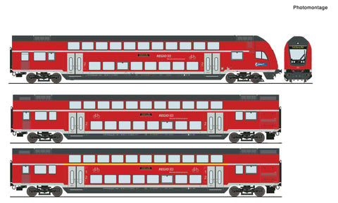 Roco 6210144 HO Gauge DBAG Dvpbzfa/DABdpza/Dbpza Bi-Level Coach Set (3) VI