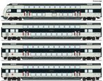 Roco 6210147 HO Gauge DSB Abs/B/Bk Bi-Level Coach Set (4) VI (DCC-Fitted)