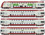 Roco 6210148 HO Gauge CFL Bi-Level Coach Set (4) VI (DCC-Fitted)