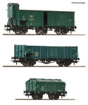 Roco 6600079 HO Gauge SNCB Covered Wagon Set (3) III
