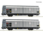 Roco 6600110 HO Gauge SBB Cargo Hbbillns Sliding Wall Wagon Set (2) VI