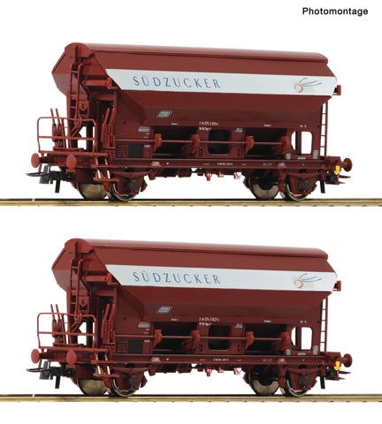 Roco 6600124 HO Gauge DB Tdgs Swivel Roof Hopper Wagon Set (2) IV