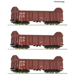 Roco 6600131 HO Gauge DBAG Ealos-t Open Wagon Set (3) V