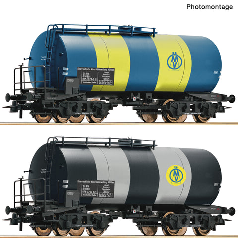 Roco 6600163 HO Gauge OBB/OMV Bogie Tank Wagon Set (2) IV