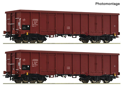 Roco 6600171 HO Gauge PKP Eaos Gondola Set (2) IV