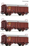 Roco 6600173 HO Gauge SNCF Tms Sliding Roof Wagon Set (3) IV