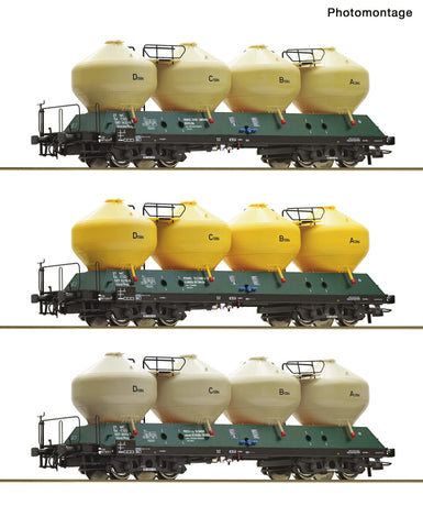 Roco 6600177 HO Gauge CSD Raj Silo Wagon Set (3) IV
