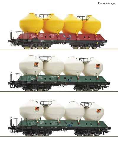 Roco 6600180 HO Gauge CD Uacs Silo Wagon Set (3) VI