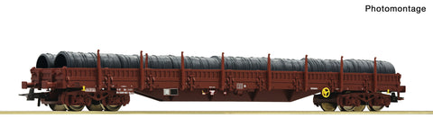 Roco 6600184 HO Gauge SNCF Res Bogie Stake Wagon w/Wire Reel Load V
