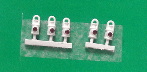 Springside DA20/5SR OO Gauge Whitemetal SR Tail Lamps (Pack 5)