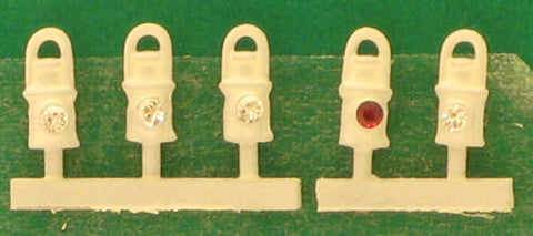 Springside DA3/5 OO Gauge SR Head & Tail Lamps White (Pk 5)