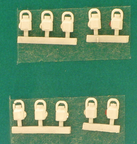 Springside DA4/10 OO Gauge Whitemetal LMS White Head & Tail Lamps (Pack 10)