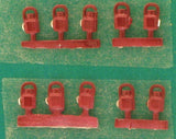 Springside DA4B/10 OO Gauge Midland Head & Tail Lamps Maroon (Pk 10)