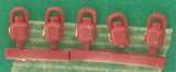 Springside DA4b/5 OO Gauge Whitemetal LMS Maroon Head & Tail Lamps (Pack 5)