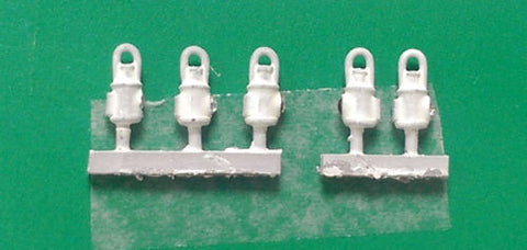 Springside DA5/5 OO Gauge Whitemetal LNER White Head & Tail Lamps (Pack 5)