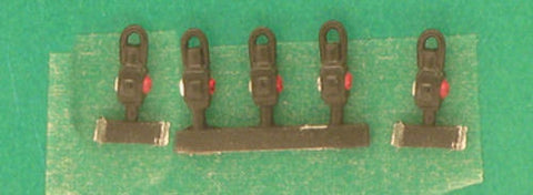 Springside DA6/5 OO Gauge Guards Van Lamps Black (Pk 5)