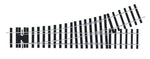 Peco ST-U751 O Gauge Code 124 Unifrog Left Hand Point/Turnout Bullhead