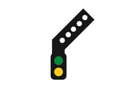 Train-Tech DS2R OO Gauge DCC Signal (RH Feather) 2 Aspect Distant