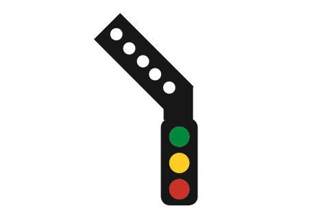 Train-Tech DS3L OO Gauge DCC Signal (LH Feather) 3 Aspect Home Distant