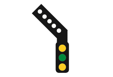 Train-Tech DS4L OO Gauge DCC Signal (LH Feather) 3 Aspect Distant