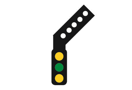Train-Tech DS4R OO Gauge DCC Signal (RH Feather) 3 Aspect Distant