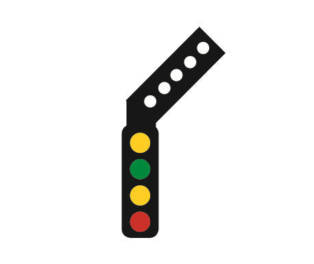 Train-Tech DS5R OO Gauge DCC Signal (RH Feather) 4 Aspect Outer Distant
