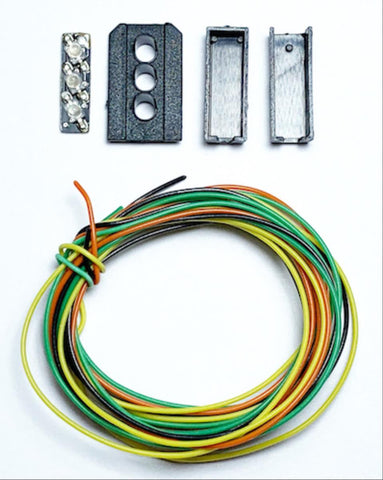 Train-Tech SH5 Signal Heads Kit 3 Aspect Distant (Y/G/Y)