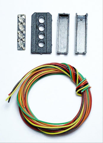 Train-Tech SH6 Signal Heads Kit 4 Aspect Outer Distant (R/Y/G/Y)