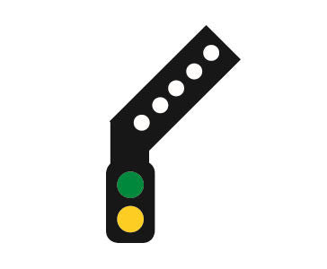 Train-Tech SS2R OO Gauge Sensor Signal (RH Feather) 2 Aspect Distant