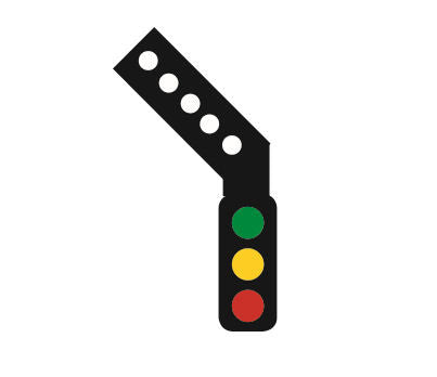 Train-Tech SS3L OO Gauge Sensor Signal (LH Feather) 3 Aspect Home Distant